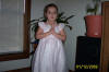 Kynli in her new dress.